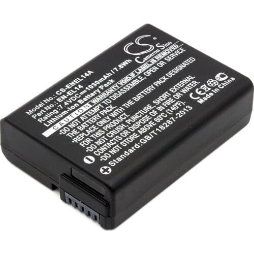 Cameron Sino Camera Replacement Li-ion Battery 1030mAh For EN-EL14 ROLLEI Coolpix P7000, Coolp Free Tools