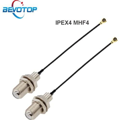 2PCS/LOT F Female to u.FL/IPX/IPEX4 MHF4 Female Jack Pigtail RF1.13 RF Coaxial Cable 3G Antenna Extension Cord Wire 15CM 30CM