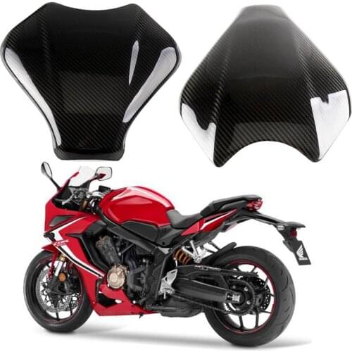 Newest Twill glossy weave Tank Pad For Honda CB650R CBR650R 2019 Carbon Fiber Moto Modified Accessoris Fuel Tank Sticker Cover