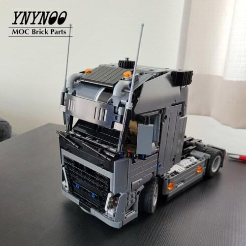 NEW Technical Truck MOC-37849 Engineering Container Tractor Unit Building Blocks MOC Vehicle Car Bricks Educational Toys Gift