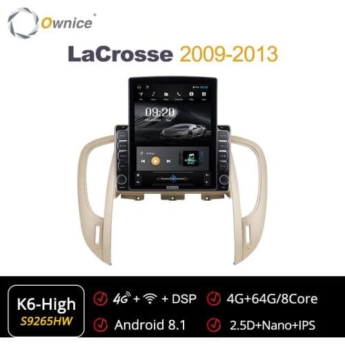 Ownice Nano Vertical Android Car Radio 2din for Buick LaCrosse 2009 - 2013 Car Auto Audio Video System Unit SPDIF DSP PX6