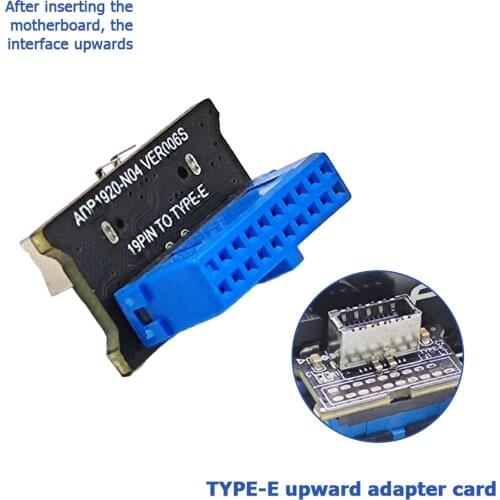 Motherboard Converter USB 3.0 Front 19PIN to 3.1 Type Computer Front Panel Header Type-E Adapter 20 to 19 Pin Expansion Card