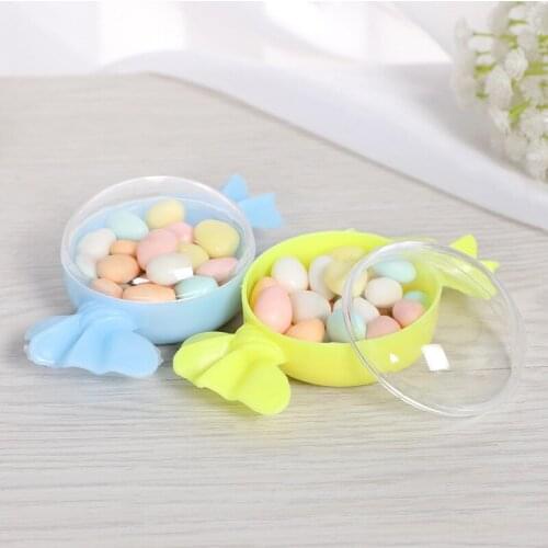 Mini Plastic Packaging Candy Box Chocolate Candy Gift Bags For Wedding Gift Box Kids Birthday Baby Shower Christmas Party Supply