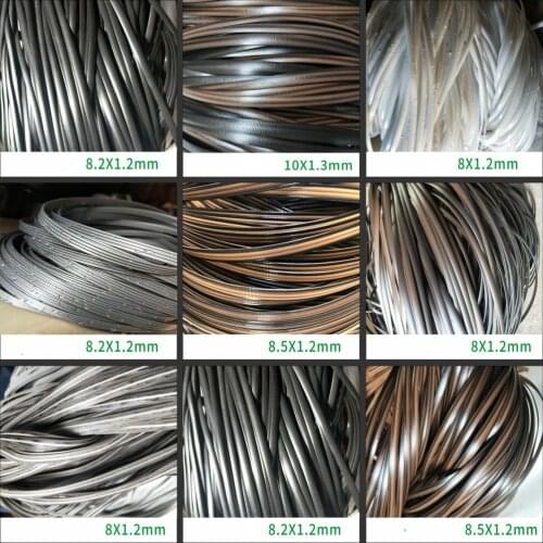 500G 60M Coffee Gradient Imitation Flat Synthetic Rattan Weaving Raw Material Plastic Rattan For Knit And Repair Chair Basket