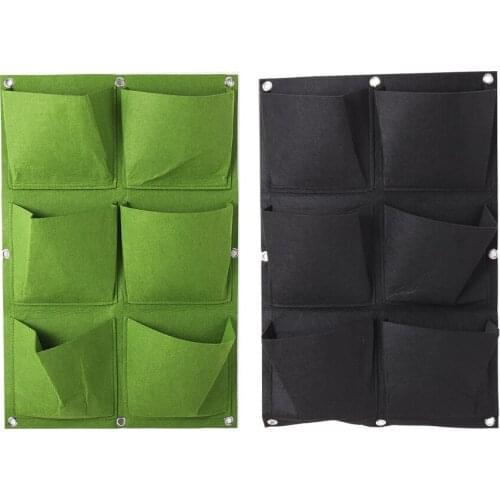 Wall Hanging Planting Bag 6 Pockets Growing Pot Vertical Home Garden Vegetable Flower Cultivation Bag Growing bag