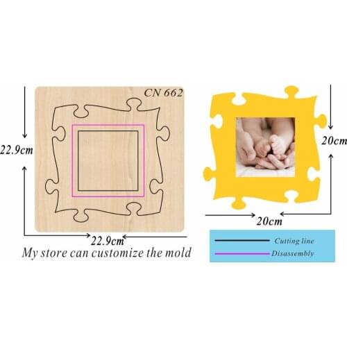 Detachable photo framewood moulds die cut accessories wooden die Regola Acciaio Die Misura