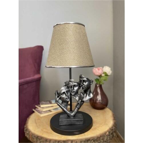 Modern Decorative Silver Gray Never Seen/heard/don't know Lampshade-Silver Detail Light Brown Hood room decor kawaii led lights anime sailor moon home bedroom naruto demon slayer lamp neon sign