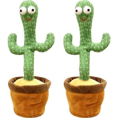 Dancing Cactus Singing Cactus Toy Cactus Plush Toy Childhood Education Toys Electronic Swing Cactus Doll