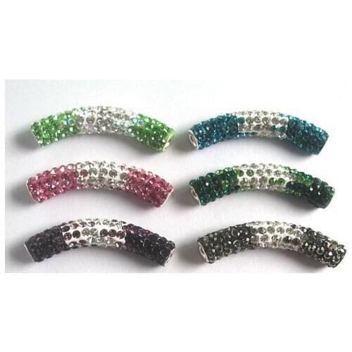 Tube uoi m t micro pave CZ Disco Ball Beads Bracelet fasion Gift jewelry Discount crystal g34s