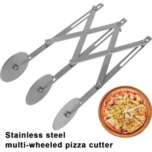 Pizza Pastry Peeler Flexible Roller Blade Stainless Steel Dough Divider 3 Wheels Cutter Pizza Tools Bakeware Tools