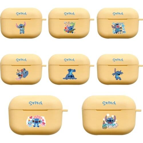 Yellow Silicone Case for AirPods Pro Bluetooth EarPods Cover Lovely Stitch