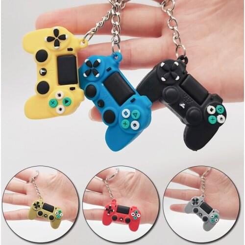 1PC PVC Game Machine Keychain Mini Keyring Cute Gamepad Joystick Key Chain Game Console Bag Car Hanging Unisex Gifts