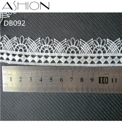 10 yards 2.5CM white Embroidered Lace Fabric DIY skirt hem Dance costumes Garment Accessories lace trim Sewing Craft LP-DB092