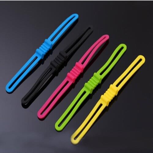 4PCS /PACK Silicone Strap Bike Front Light Holder Bicycle Handlebar Fixing Tie Bycicle Torch Flashlight Bandages Speaker Mount