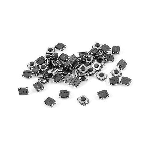 50pcs 4mmx3mm 3*4*2mm 4-Pin Momentary Round Pushbutton SMD SMT Tactile Tact Switch