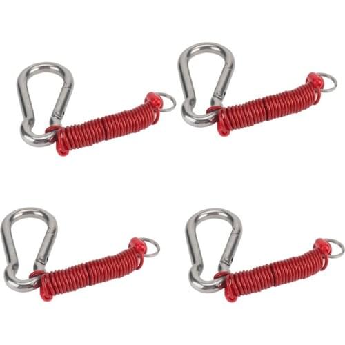 8X80mm RV Breakaway Cable, Trailer Brake Away Cable, Trailer Safety Rope Emergency Retractable Anti-Lost Cable - 4 Pack