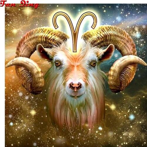 5D DIY Diamond Painting Full Square Horoscope picture goat Cross stitch Mosaic Picture Of Rhinestones Decor Diamond Embroidery