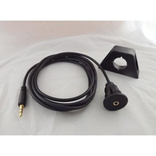 10pcs Car Dash Flush Mount 3.5mm Plug To Female Aux Audio Socket Adapter Cable Lead 2m