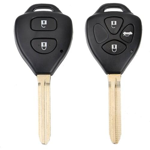 Car Key Shell Remote For Toyota Camry Corolla RAV4 REIZ Alphard Toy43 Car-styling Key Fob Case 2 Button 3 Button Uncut Blade