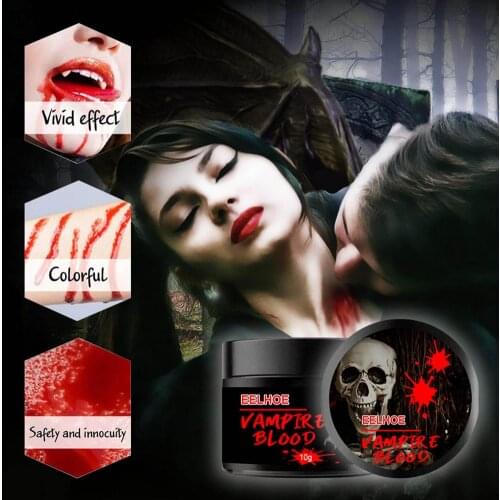 10gFake Blood Gel Halloween Blood Gel Cream Special Effect Makeup Thick Syrup Body Face Cosplay Of Human Vampire Ultra-realistic