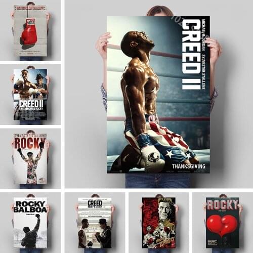 Rocky Classic Movie Poster And Watercolor Rocky Balboa Boxing Canvas Painting Print Cuadros Wall Art Picture Artist Home Decor