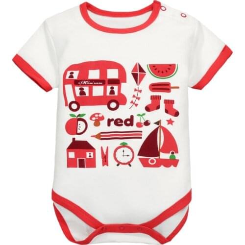 Colorful Baby Bodysuits 0-24 M Boy Girl Jumpsuit Shortsleeves Infant Clothing Creppers Baby Rumper Childrens Birthday Gift
