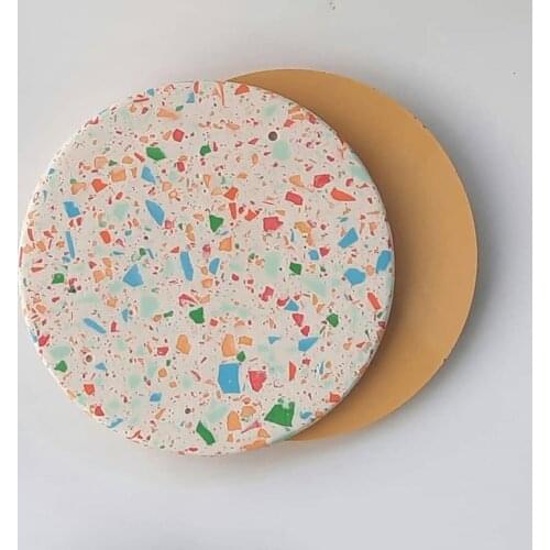 Terrazzo Round Trinket Tray Molds Concrete Coaster Molds Hexagon Square Tray Mold Cup Holder Tray Mold Terrazzo Coaster Mold