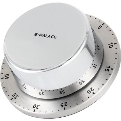 Stainless Steel Kitchen Timer with Magnetic Base Manual Mechanical Cooking Timer Countdown Cooking Tools Kitchen Gadgets