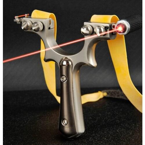 Metal slingshot hunting slingshot laser archery rubber band shooting bow outdoor powerful rifle slingshot