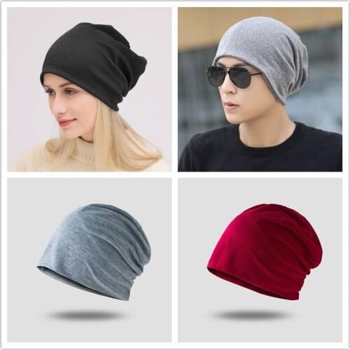 Fashion Bonnet Hat For Men And Women Autumn Knitted Solid Color Skullies Beanies Spring Casual Soft Turban Hats Hip Hop Beanie