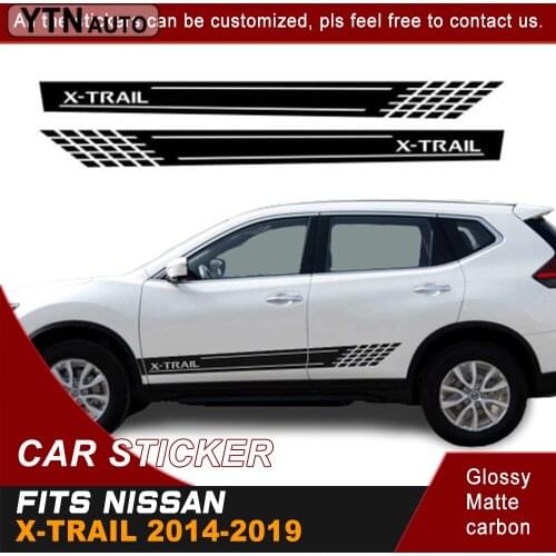 Car Decals For Nissan X-trail 2014-2020 2Pcs Side Door Cool Decals Stripe Graphic Vinyl Cool Car Stickers Accessories Customs