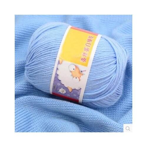 Mylb 1pc=50g Fine Worsted Yarn Thread Cotton Blended Yarn Eco-friendly Colorful Strings for Hand Knitting Sweater Yarn