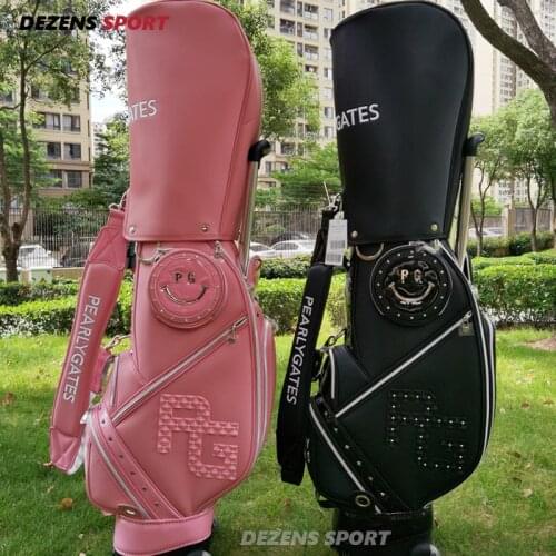 2021 NEW PG Black PU Golf bag with Trolley roller golf Golf standard bag golf clubs bag