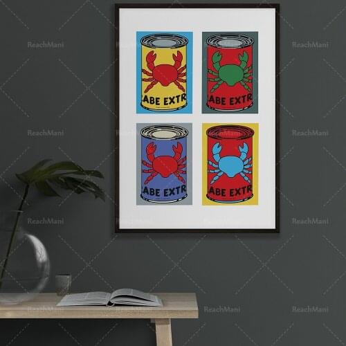Crab Terding Ding Salute Poster-Ding Ding and Golden Claw Crab Decoration Wall Home Poster Gift