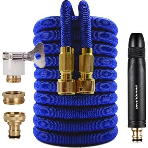 New Garden Watering Hose With Metal Water Gun Set Flexible Expandable Garden Hose Jardin High Pressure Car Wash Hoses Gardening