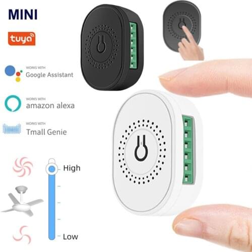 Tuya WiFi Smart Fan Speed Switch Ceiling Fan Controller DIY On Off Can Timing Control Wireless For Google Home Alexa Smart Life