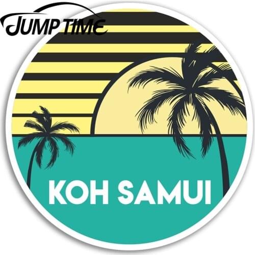 Jump Time Koh Samui Vinyl Stickers Thailand Blue Sticker Laptop Luggage Car Funny Decal Trunk Window Car Covers