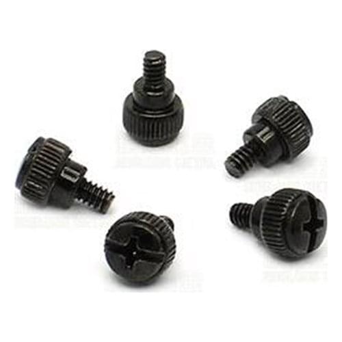 20PCS Black 6#32*5 Length 14mm DIY Computer PC Case Screws Round Phillips Thumb Screws For M3.5 Coarse Desktop Computers Screws