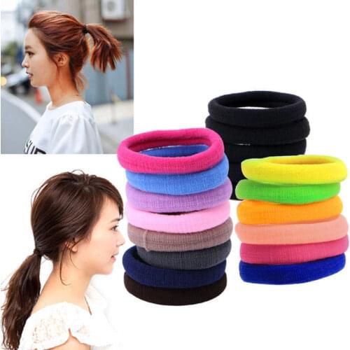 100 Candy-colored High-elastic Female Hair Bands, Girls Hair Bands, Rubber Ponytail Hair Ropes, Wholesale Hair Accessories