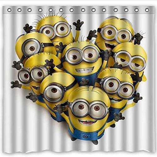 Kids Bathroom Shower Curtains Cute Shower Curtain Eco-friendly Waterproof Fabric Bathroom Curtain For Children Decor Funny