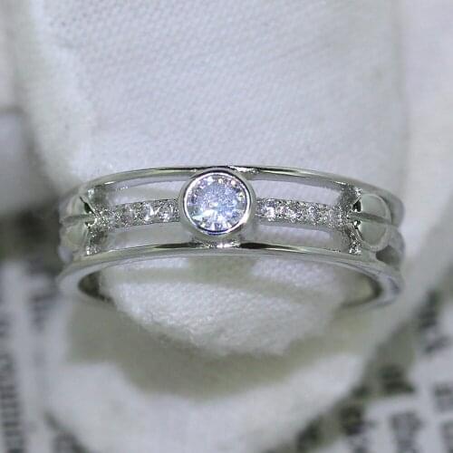 Rings for Women Irregular Hollow Wedding Rings Designed for Women Open Cubic Zirconia Rings Fashion Simplicity Glamour Jewelry