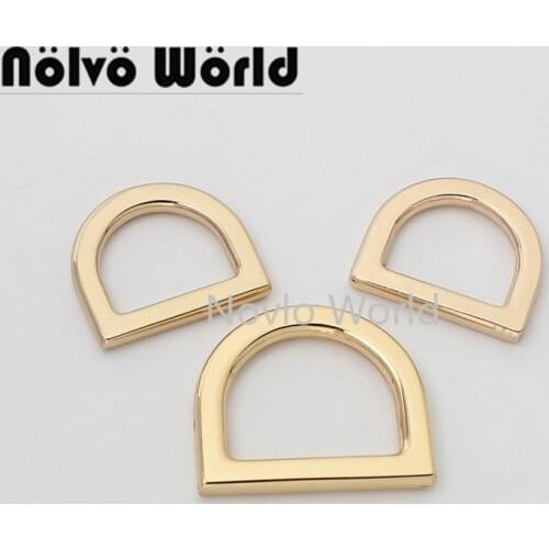 10-50pcs 4.0mm 5.0mm line 20mm 25mm zinc alloy closed d ring for purses and handbags connector parts purse hardware