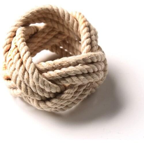 10pcs Model room natural jute napkin ring rope woven napkin buckle linen rope napkin ring