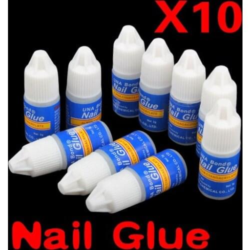 10x 3g False Nail Art Decoration Tips Fast Drying Acrylic Glue Manicure