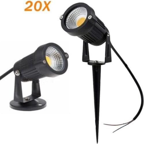 20X LED Garden lighting 5W 10W Outdoor Spike Lawn Lamp Waterproof Lighting Led Light Garden Path Spotlights AC110V 220V DC12V