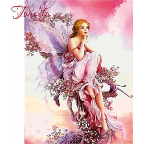 5D DIY Diamond Painting Butterfly Fairy Mosaic Portrait Round Diamond Embroidery Painting Cross Stitch Kit Home Decor