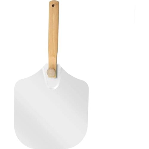 Hot Aluminum Metal Pizza Peel,Pizza Spatula for Pizza Stone with Foldable Wood Handle Easy Storage Pizza Paddle 12 x 14 Inch