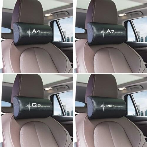 Car Neck Pillow Headrest Pad for Audi A4 B5 B6 B7 B8 B9 A3 8P 8V 8L A5 A6 C6 C5 C7 4F A1 A7 A8 Q2 Q3 Q5 Q7 RS3 RS4 RS5 RS6 TT