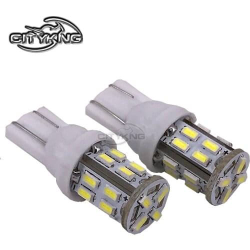 Free Shipping 50pcs T10 led 20smd 3014 SMD Car Bulb Car Auto LED T10 led 194 W5WW5W 168 Wedge Door Instrument Side Bulb Lamp