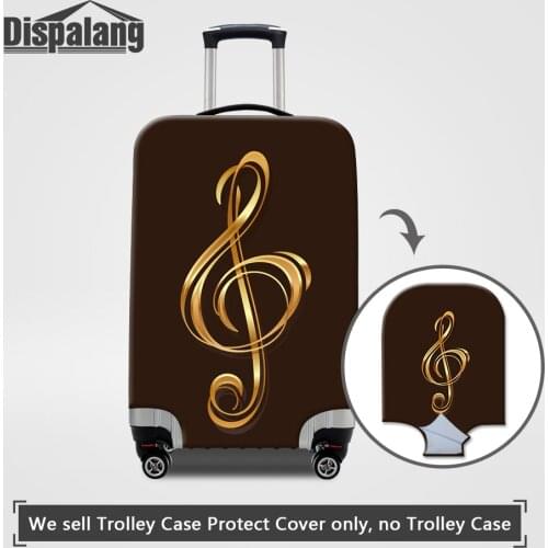 Thick Elastic Luggage Protect Cover For 18-32 Inch Suitcase Musical Note Women Fashion Dustproof Waterproof Travel Accessories